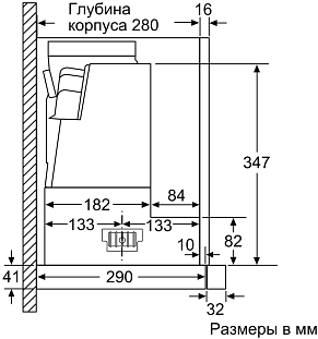 Схема встраивания 5 для Neff D46PU54X1
