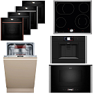 Комплект Neff варочная панель T16BT76N0 + духовой шкаф B69VS7KY0 + микроволновая печь NL4WR21N1 + кофемашина CL4TT11N0 + посудомоечная машина S857ZMX03E
