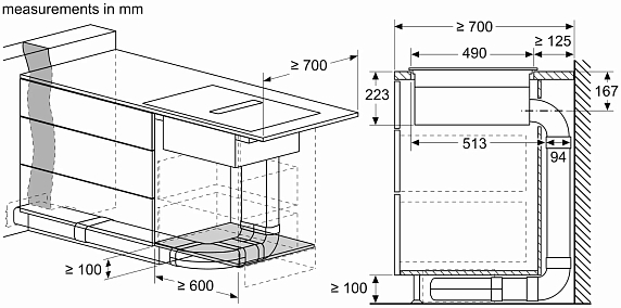 Схема встраивания 8 для Neff T46CB4AX2