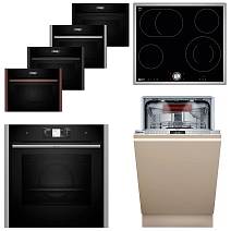 Комплект Neff варочная панель T16BT76N0 + духовой шкаф B64VT73N0 + микроволновая печь C29GR3XY1 + посудомоечная машина S857ZMX03E
