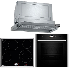 Комплект Neff варочная панель T16BT76N0 + духовой шкаф B64CS31N0 + вытяжка D46ED52X1