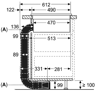 Схема встраивания 2 для Neff T46CB4AX2