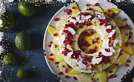 Фруктовое карпаччо с кокосовым семифреддо