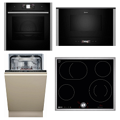Комплект Neff варочная панель T16BT76N0 + духовой шкаф B64FT33N0 + микроволновая печь NR4WR21N1 + посудомоечная машина S897ZM801E