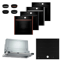 Комплект Neff варочная панель T66TTX4L0 + духовой шкаф с паром B69FY5CX0 + вытяжка D46ML54X1