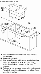 Схема встраивания 3 для Neff T46CB4AX2