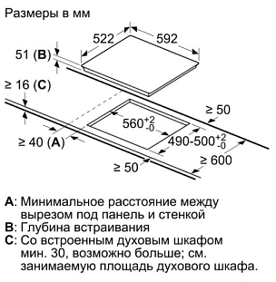 Схема встраивания 3 для Neff T36FD40W2